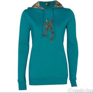 Teal Browning Deer Logo Hoodie 💙